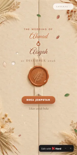 Kad Jemputan Kahwin Digital Cantik & Mudah — Djemput